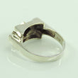 Laden Sie das Bild in den Galerie-Viewer, Vintage Damenring mit Turmalin Stein und Makasiten / 925er Silber 56 17,8 mm Ø