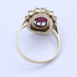Laden Sie das Bild in den Galerie-Viewer, Vintage Damenring mit Granat 333er 8 Karat Gelbgold - 54 17,2 mm Ø *