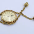 Laden Sie das Bild in den Galerie-Viewer, HALS KETTENUHR AMARA TASCHENUHR MIT KETTE-HANDAUFZUG VERGOLDET