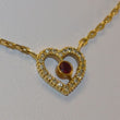 Laden Sie das Bild in den Galerie-Viewer, Vintage Collier mit Brillanten 0,50 ct & Rubin 750er 18 Karat Gold 42 cm