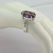 Laden Sie das Bild in den Galerie-Viewer, Solitär-Ring - mit Amethyst 925er Silber Ringgröße 58 18,4 mm Ø