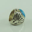Laden Sie das Bild in den Galerie-Viewer, Vintage Damenring mit Türkis / 925er Silber 55 17,5 mm Ø