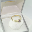 Laden Sie das Bild in den Galerie-Viewer, Vintage Damen-Ring mit Amethyst / 333er - 8 Karat Gelbgold - 58 18,4 mm Ø *