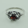 Laden Sie das Bild in den Galerie-Viewer, Vintage Trachten Damenring 925er Silber mit Turmalin 52 16,5 mm Ø