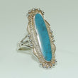 Laden Sie das Bild in den Galerie-Viewer, Vintage Damenring 925er Silber mit Türkis 56 17,8 mm Ø