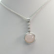 Laden Sie das Bild in den Galerie-Viewer, Damen Kette 925er Silber mit Rosenquarz & Zirkonia Anhänger