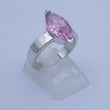 Laden Sie das Bild in den Galerie-Viewer, Damenring 925er Silber mit Rosenquarz - 55 17,5 mm Ø