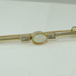 Laden Sie das Bild in den Galerie-Viewer, Vintage Anstecknadel mit Opal & Zirkonia / 333er - 8 Karat Gelbgold