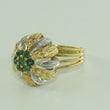 Laden Sie das Bild in den Galerie-Viewer, Vintage Damenring mit Smaragd&Diamant/ 750er Gold/ Gelbgold 55 17,5 mm Ø *