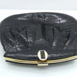 Laden Sie das Bild in den Galerie-Viewer, Vintage Bettl Moob Design Baby Krokodil Damen Handtasche Schwarz Made in Italy