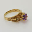 Laden Sie das Bild in den Galerie-Viewer, Vintage Damenring mit Amethyst & Zirkonia/ 375er 9 Karat Gold 62 19,7 mm Ø *