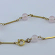 Laden Sie das Bild in den Galerie-Viewer, Vintage Armkette mit "Rosenquarz Kugeln" / 333er - 8 Karat Gelbgold /19,0 cm