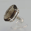 Laden Sie das Bild in den Galerie-Viewer, Solitär-Ring - mit großem Rauchquarz/ 925er Silber Ringgröße 56 17,8 mm Ø