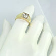 Laden Sie das Bild in den Galerie-Viewer, Vintage Ring - Gelbgold 585er 14 Karat mit 0,75 ct. Zirkonia“ 56 17,8 mm Ø *