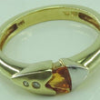 Laden Sie das Bild in den Galerie-Viewer, Damen Ring 585er Gold mit Diamant & Citrin - 56 17,8 mm Ø *