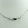 Laden Sie das Bild in den Galerie-Viewer, Vintage Collier 835er Silber mit Zirkonia & Onyx