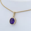 Laden Sie das Bild in den Galerie-Viewer, Vintage Kette mit Anhänger & Amethyst / 333er 8 K Gelbgold / 60 cm