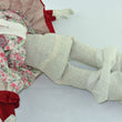 Laden Sie das Bild in den Galerie-Viewer, Mädchen mit Rot weißem Blumenkleid / Porzellankopf & Stoffkörper / ca. 45 cm