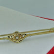 Laden Sie das Bild in den Galerie-Viewer, Antike Anstecknadel - mit „ Diamanten“ca 0.35 ct. / 585er - 14 Karat Gelbgold