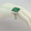Laden Sie das Bild in den Galerie-Viewer, Ring mit Malachit 925er Silber - Grösse 60 19,1 mm Ø