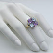 Laden Sie das Bild in den Galerie-Viewer, Damen Ring Topas & Amethyst 375er - 9 K Gold Gr. 57 18,1 mm Ø Wie Neu!