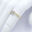 Laden Sie das Bild in den Galerie-Viewer, Damenring 750er-18 K Gelbgold & 950 Platin mit Diam. ca. 0.15 ct. /52 16,5 mm Ø