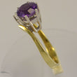Laden Sie das Bild in den Galerie-Viewer, Vintage Damenring mit Amethyst & Brillanten / 585er 14 Karat Gold-52 16,5 mm Ø *