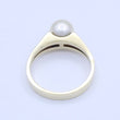 Laden Sie das Bild in den Galerie-Viewer, Vintage Damenring mit Perle / 585er - 14 Karat Gelbgold - 55 17,5 mm Ø