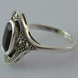 Laden Sie das Bild in den Galerie-Viewer, Unisex Ring Onyx mit Markasiten / 925 Silber