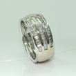 Laden Sie das Bild in den Galerie-Viewer, Vintage Baguette Ring 0.90 ct Diamanten / 585er Weißgold / Gr. 52 16,5 mm Ø *