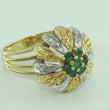 Laden Sie das Bild in den Galerie-Viewer, Vintage Damenring mit Smaragd&Diamant/ 750er Gold/ Gelbgold 55 17,5 mm Ø *