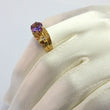 Laden Sie das Bild in den Galerie-Viewer, Vintage Damenring mit Amethyst & Zirkonia/ 375er 9 Karat Gold 62 19,7 mm Ø *