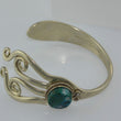Laden Sie das Bild in den Galerie-Viewer, ausgefallener Designer-Armreif mit Azurit-Malachit / ca. 20,0 cm / Unisex