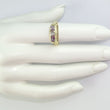 Laden Sie das Bild in den Galerie-Viewer, Vintage Damen-Ring mit Diamanten & Amethysten / 585er - 14 K Gelbgold*