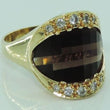 Laden Sie das Bild in den Galerie-Viewer, Damen Ring 750er Gold mit Rauchquarz & Brillianten ca. 0.30 ct - 58 18,4 mm Ø *