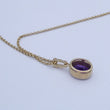 Laden Sie das Bild in den Galerie-Viewer, Vintage Kette mit Anhänger & Amethyst / 333er 8 K Gelbgold / 60 cm