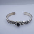 Laden Sie das Bild in den Galerie-Viewer, Vintage Armreif mit Onyx / 925er Silber