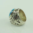Laden Sie das Bild in den Galerie-Viewer, Vintage Damenring mit Türkis / 925er Silber 55 17,5 mm Ø