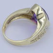 Laden Sie das Bild in den Galerie-Viewer, Vintage Damen Ring 585er 14 Karat Gelbgold mit Amethyst 55 17,5 mm Ø