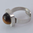 Laden Sie das Bild in den Galerie-Viewer, Vintage Damenring Tigerauge / 835 Silber 54 17,2 mm Ø