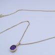 Laden Sie das Bild in den Galerie-Viewer, Vintage Kette mit Anhänger & Amethyst / 333er 8 K Gelbgold / 60 cm