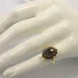 Laden Sie das Bild in den Galerie-Viewer, Vintage Damenring mit Granat / 333er 8 Karat Gold 48 15,3 mm Ø *