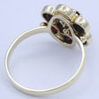 Laden Sie das Bild in den Galerie-Viewer, Vintage Damenring mit Granat 333er 8 Karat Gelbgold - 60 18,8 mm Ø