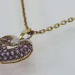 Laden Sie das Bild in den Galerie-Viewer, Gold Kette mit Anhänger Amethyst & Diamanten 0.06 ct Gelbgold 333er 8 Karat