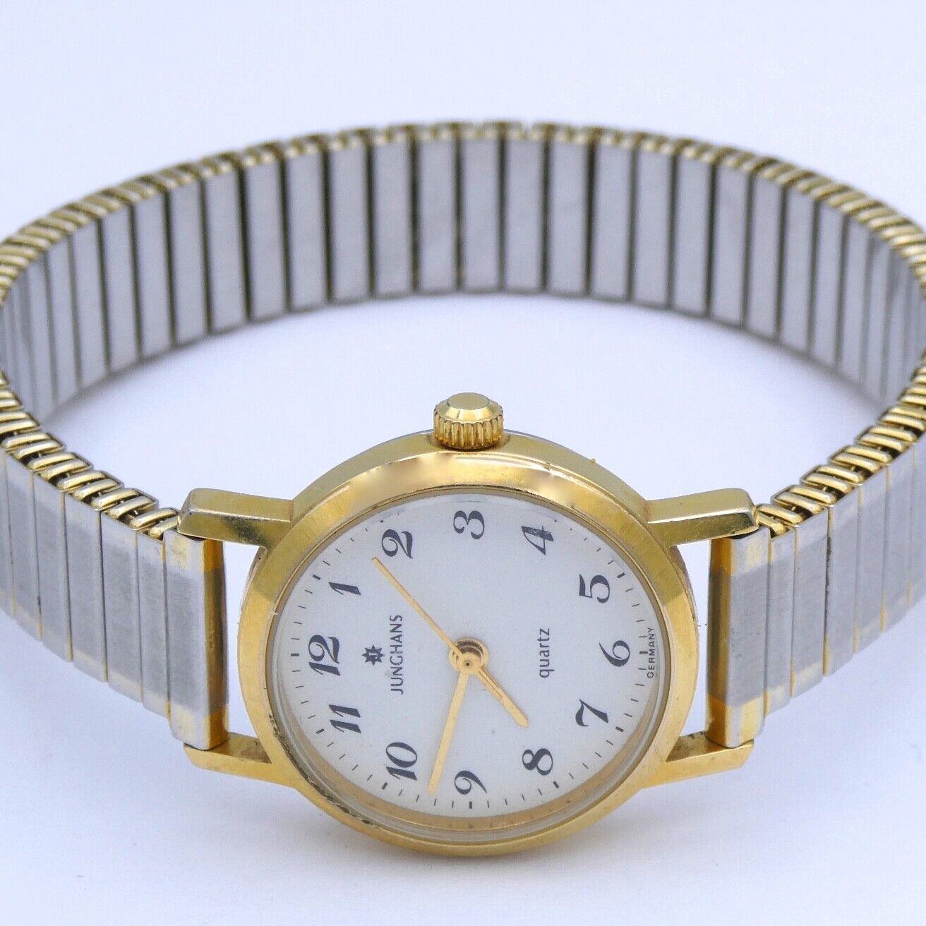 Gold Junghans Quartz Armbanduhr Armband Junghans Uhr Damen Gold - Main Image