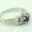 Laden Sie das Bild in den Galerie-Viewer, Vintage Damen Ring 585er Gold mit Diamant & Amethyst 0.50 ct - 53 16,8 mm Ø *
