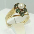 Laden Sie das Bild in den Galerie-Viewer, Vintage Damenring Turmalin & Perle / 333er - 8 Karat Gelbgold / 55 17,5 mm Ø *
