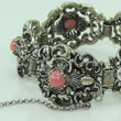 Laden Sie das Bild in den Galerie-Viewer, Vintage Damen Trachten Armband 835er Silber mit Rosenquarz