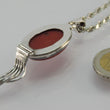 Laden Sie das Bild in den Galerie-Viewer, Vintage Kette & Anhänger mit Karneol / 925er Silber / ca. 45 cm