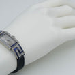 Laden Sie das Bild in den Galerie-Viewer, Art-Deco Damen Platin Armbanduhr mit Diamanten&Saphir